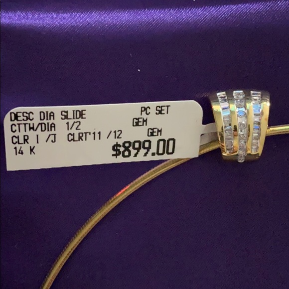 NEW DIAMOND GOLD NECKLACE SET - Picture 4 of 5